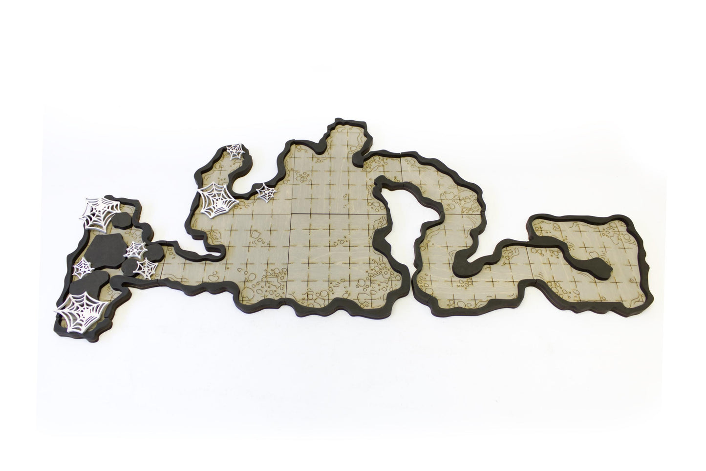 Caverns Dungeon Tile Bundle | Starter Set | Wooden Dungeon Tiles | Finished, Ready for Use | Modular | for TTRPGs like D&D, Pathfinder