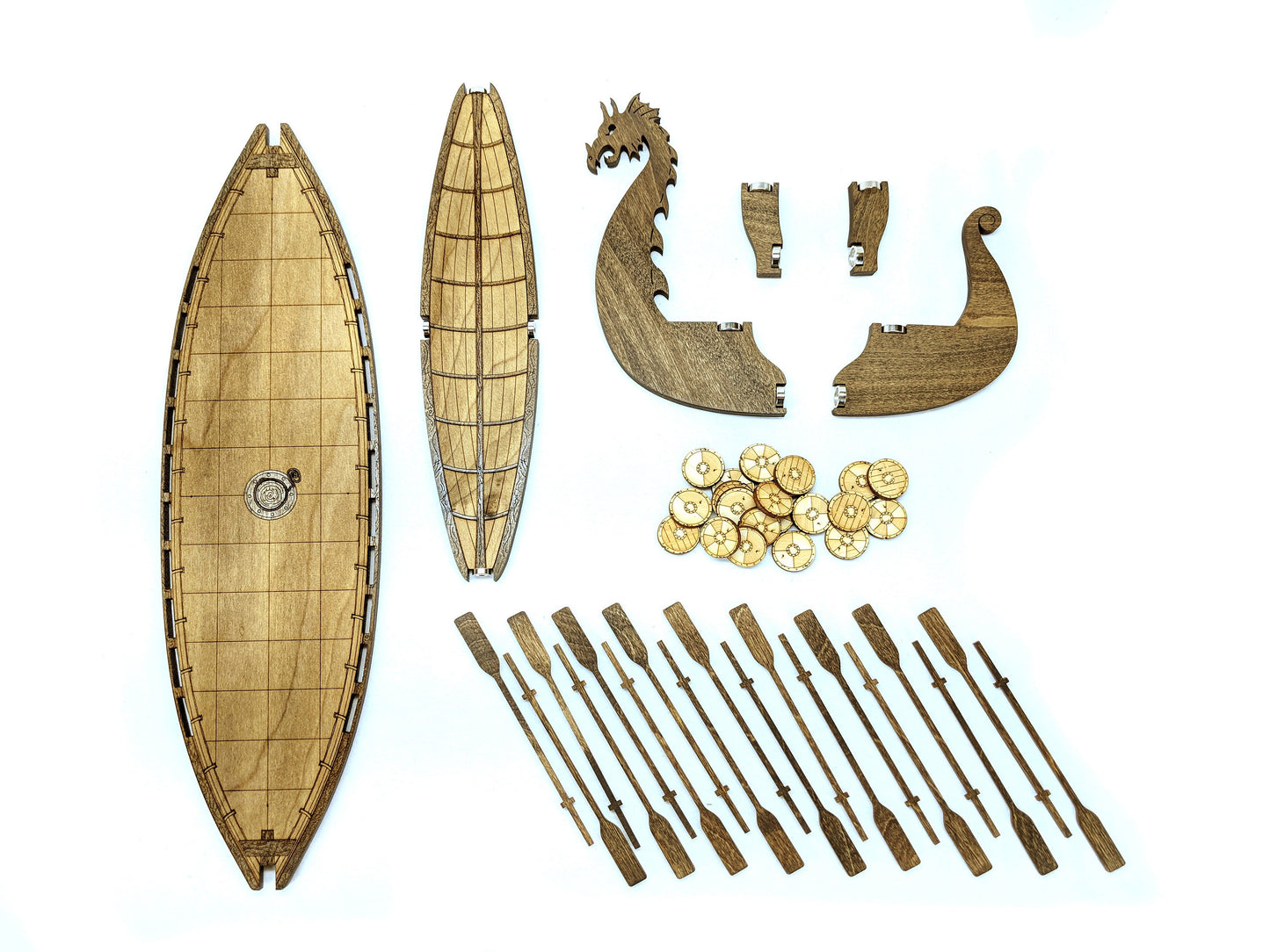 Magnetic Viking Longship for TTRPGs like D&D, Pathfinder, Daggerheart | Painted, Ready for Use