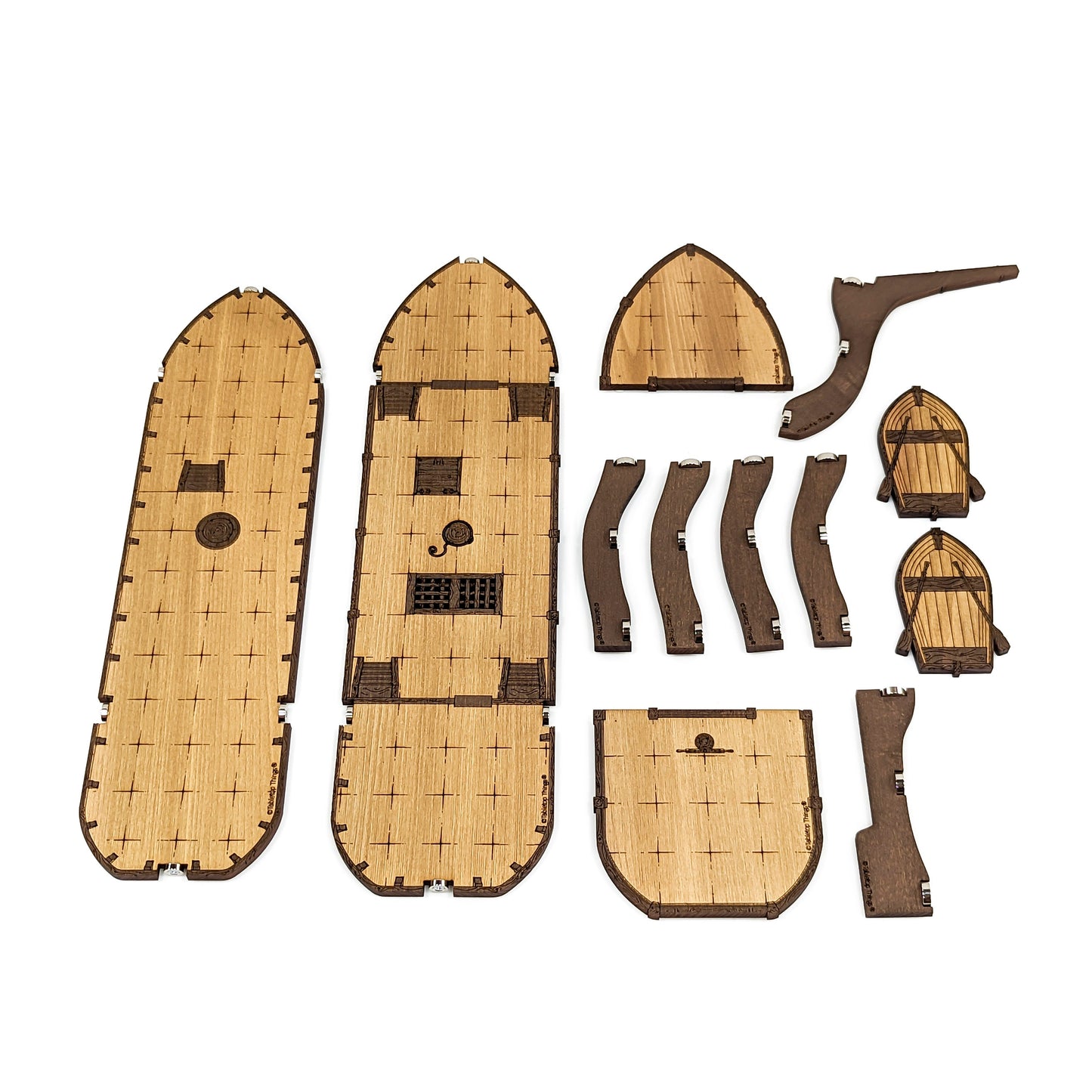 Magnetic Sailing Ship for TTRPGs like D&D, Pathfinder, Daggerheart | Painted, Ready for Use