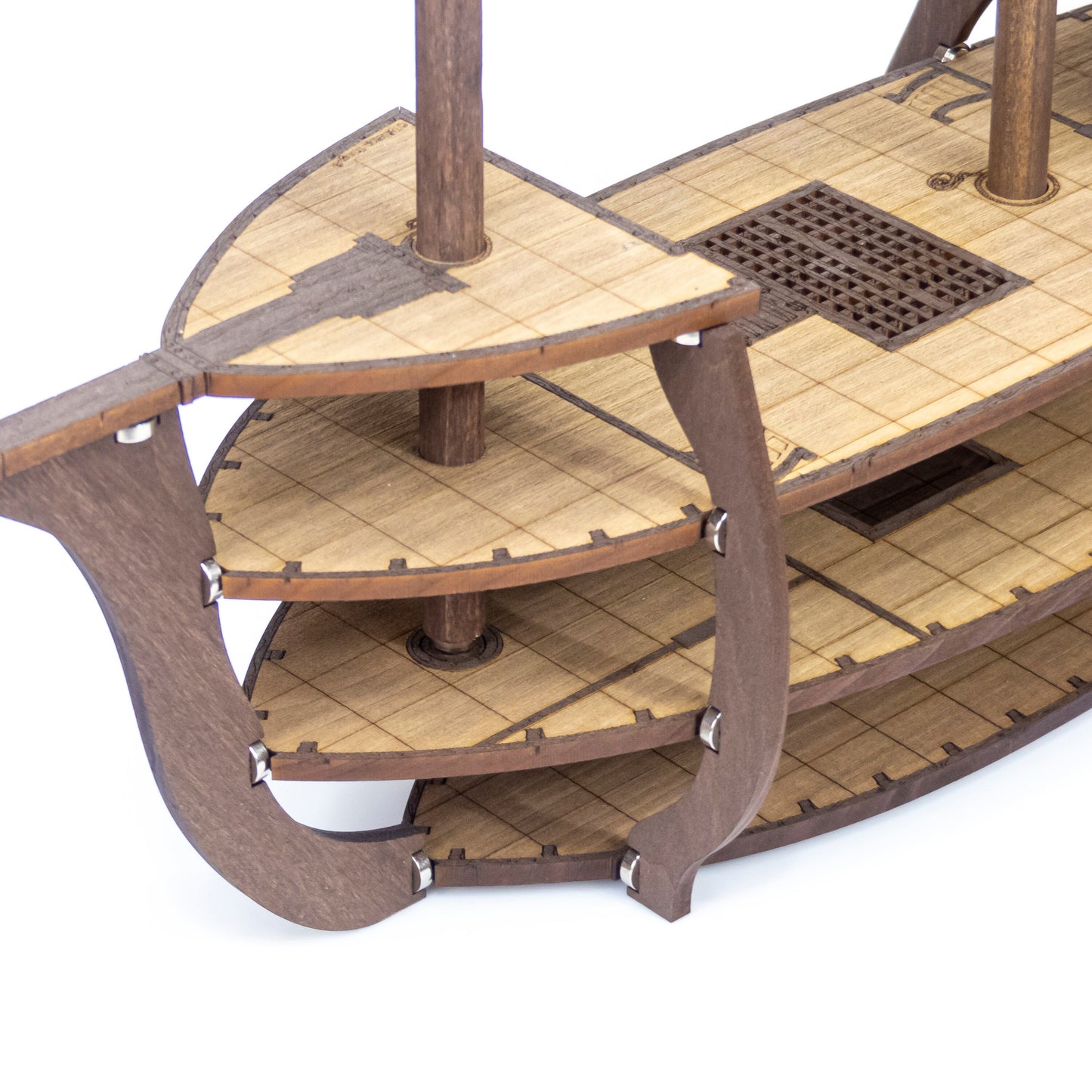 Magnetic Galleon Ship with Masts, Yard Arms, Sails and Crows Nests for TTRPGs like D&D, Pathfinder, Daggerheart | Painted, Ready for Use