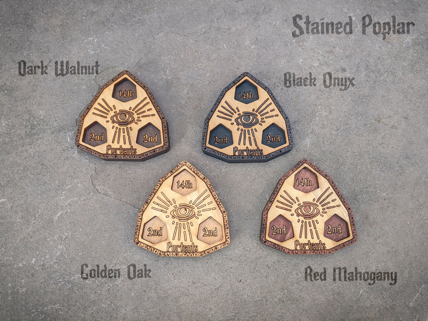 Portent Tracker // For Divination Wizards in D&D 5e // Layers of Solid Wood // Holds 3d20 // Remember Your Portents