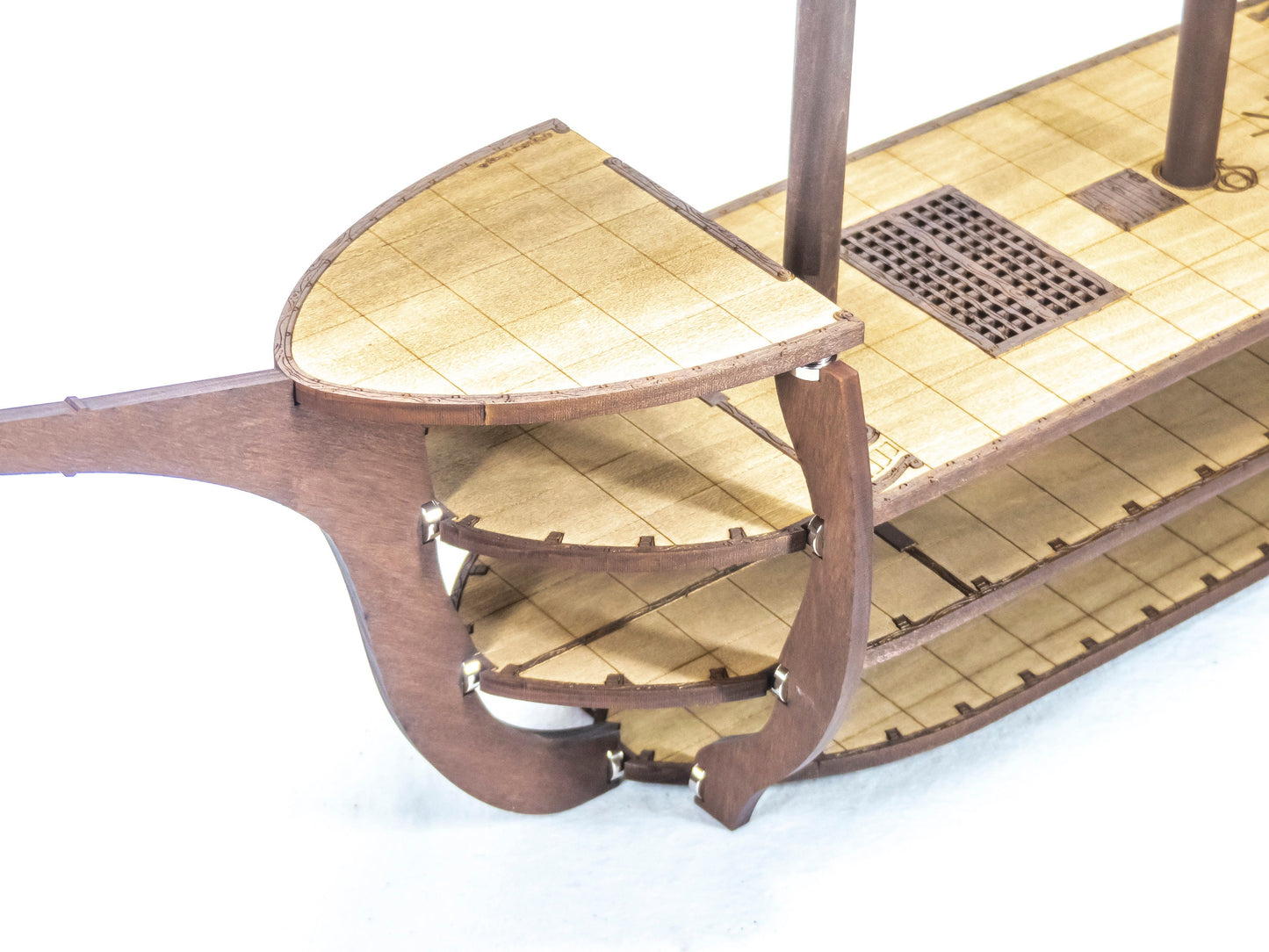 Magnetic Warship with Masts, Yard Arms, Sails and Crows Nests for TTRPGs like D&D, Pathfinder, Daggerheart | Painted, Ready for Use