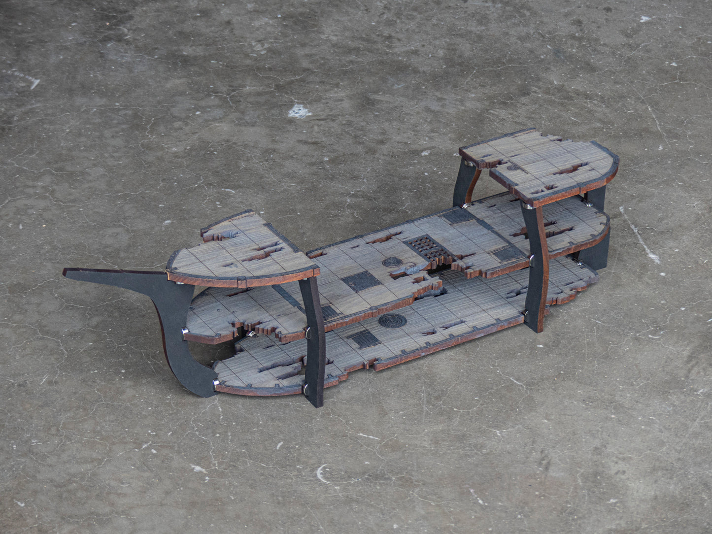 Magnetic Ghost Sailing Ship for TTRPGs like D&D, Pathfinder, Daggerheart | Painted, Ready for Use