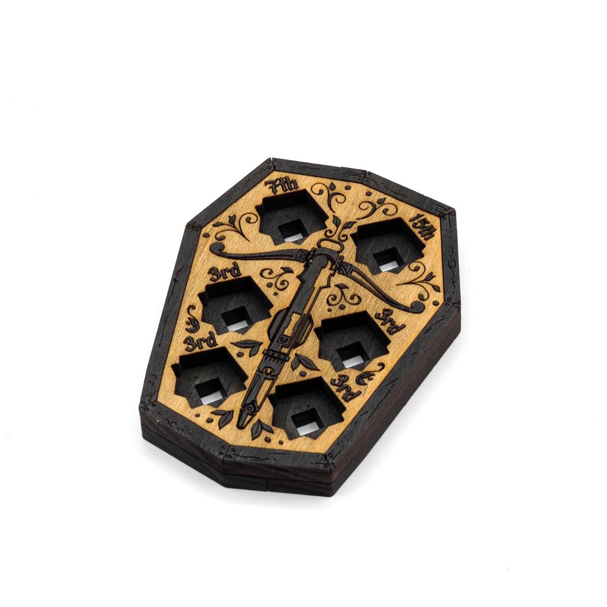 Superiority Dice Tracker for Battle Master Fighters | Updated Design! | Laser Cut Solid Wood, for D&D 5E