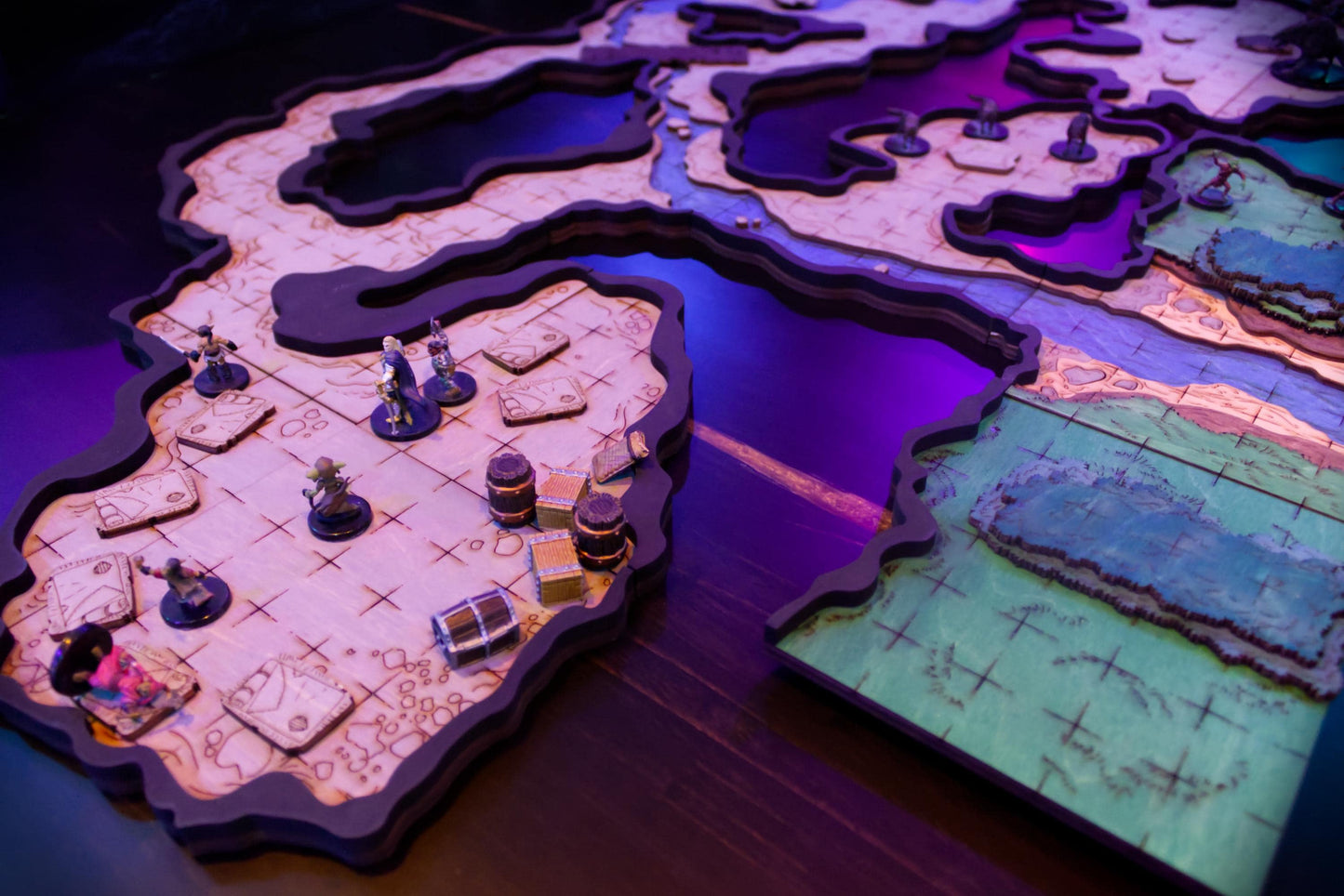 The Goblin Cave | 59-Piece Modular Dungeon Tile Set | Painted and Ready for Use in Your TTRPG Games Like D&D, Pathfinder, Daggerheart