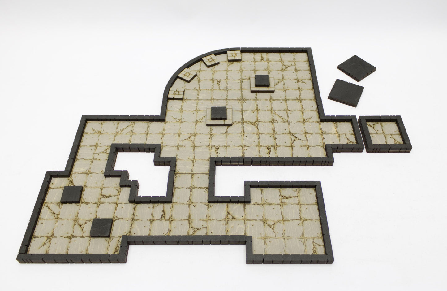 Dungeon Tile Bundle | Starter Set | Wooden Dungeon Tiles | Finished, Ready for Use | Modular | for TTRPGs like D&D, Pathfinder