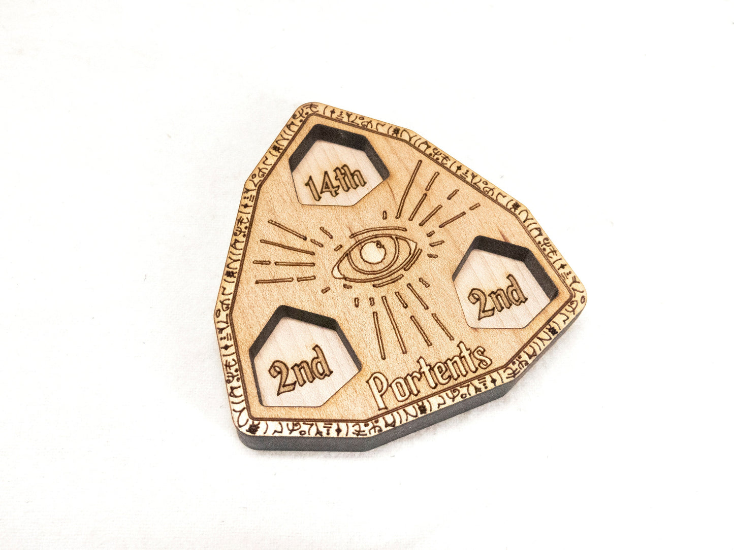 Portent Tracker // For Divination Wizards in D&D 5e // Layers of Solid Wood // Holds 3d20 // Remember Your Portents