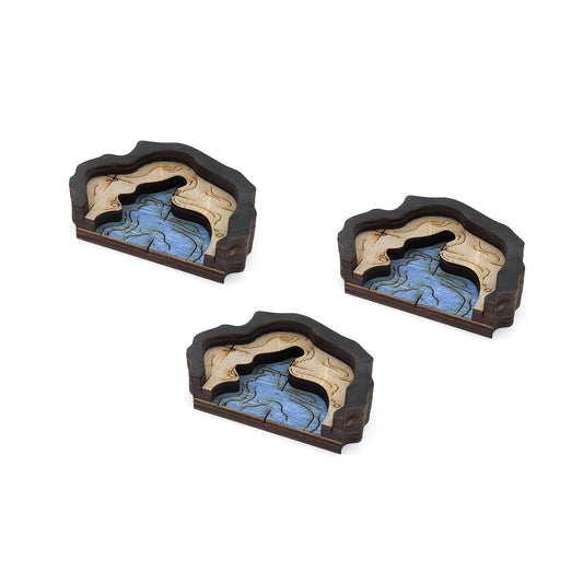Cavern - Connector - Water Cap A  (set of 3)