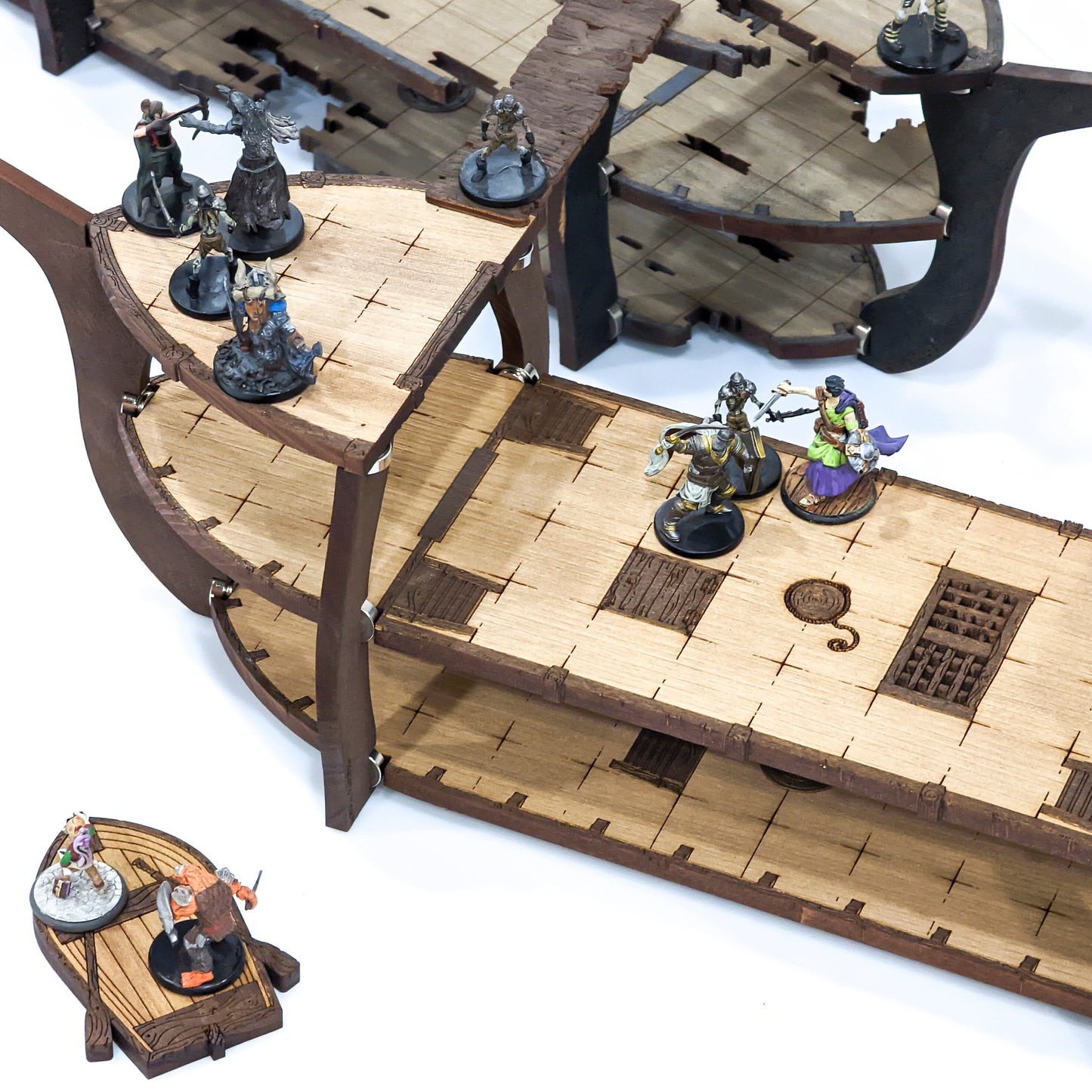 Magnetic Sailing Ship for TTRPGs like D&D, Pathfinder, Daggerheart | Painted, Ready for Use