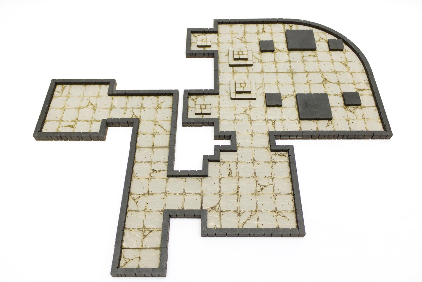 Dungeon Tile Bundle | Starter Set | Wooden Dungeon Tiles | Finished, Ready for Use | Modular | for TTRPGs like D&D, Pathfinder