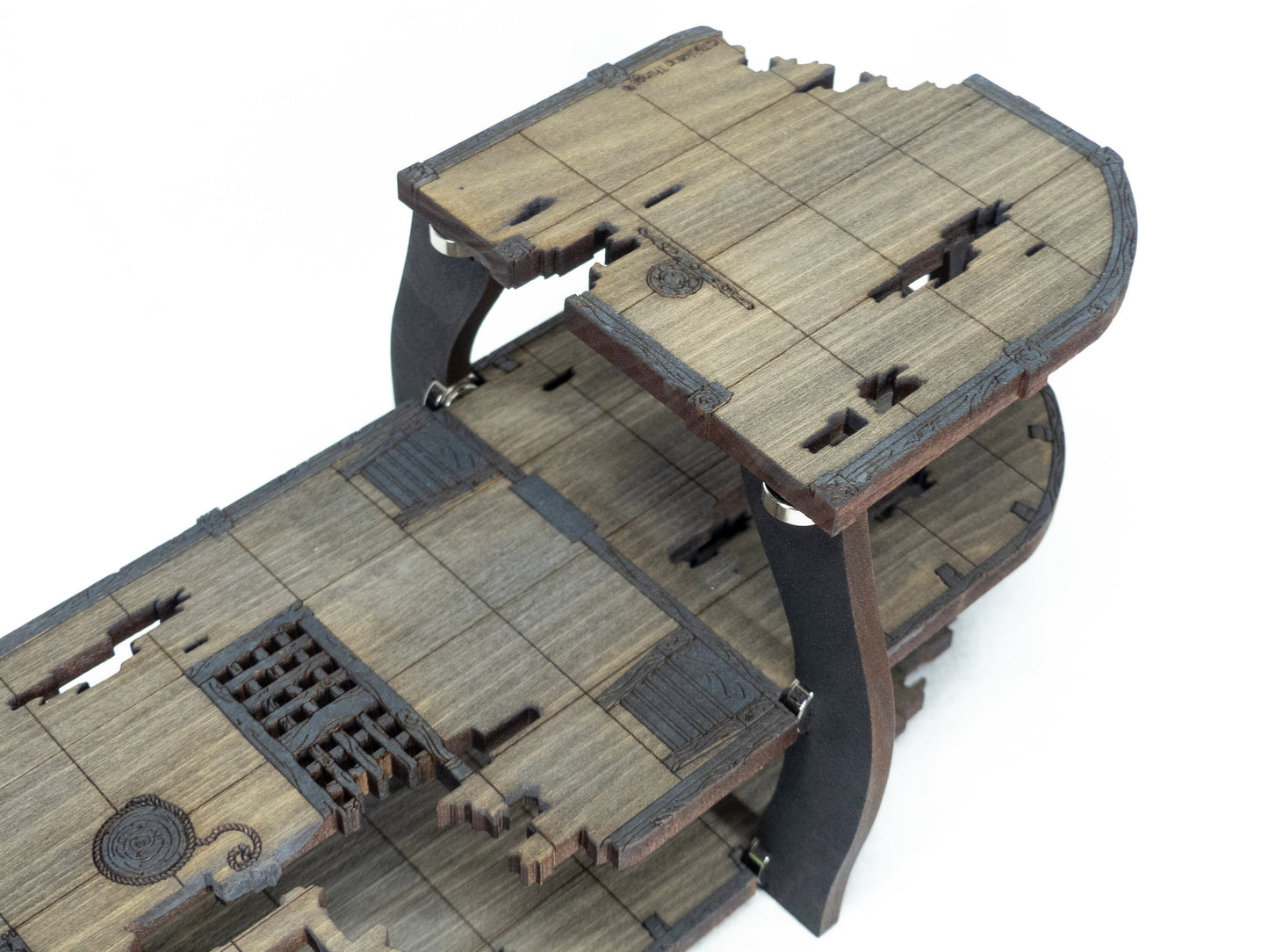 Magnetic Ghost Sailing Ship for TTRPGs like D&D, Pathfinder, Daggerheart | Painted, Ready for Use
