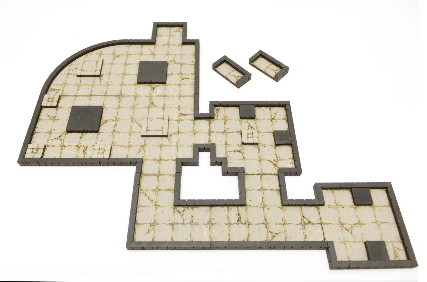 Dungeon Tile Bundle | Starter Set | Wooden Dungeon Tiles | Finished, Ready for Use | Modular | for TTRPGs like D&D, Pathfinder
