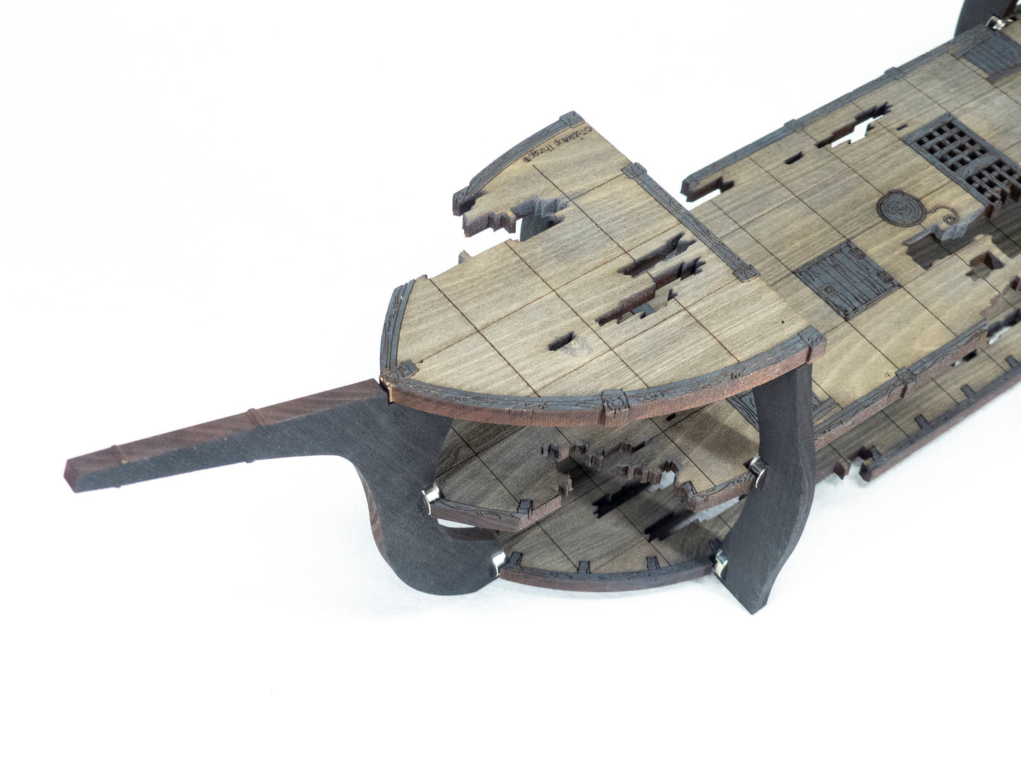 Magnetic Ghost Sailing Ship for TTRPGs like D&D, Pathfinder, Daggerheart | Painted, Ready for Use