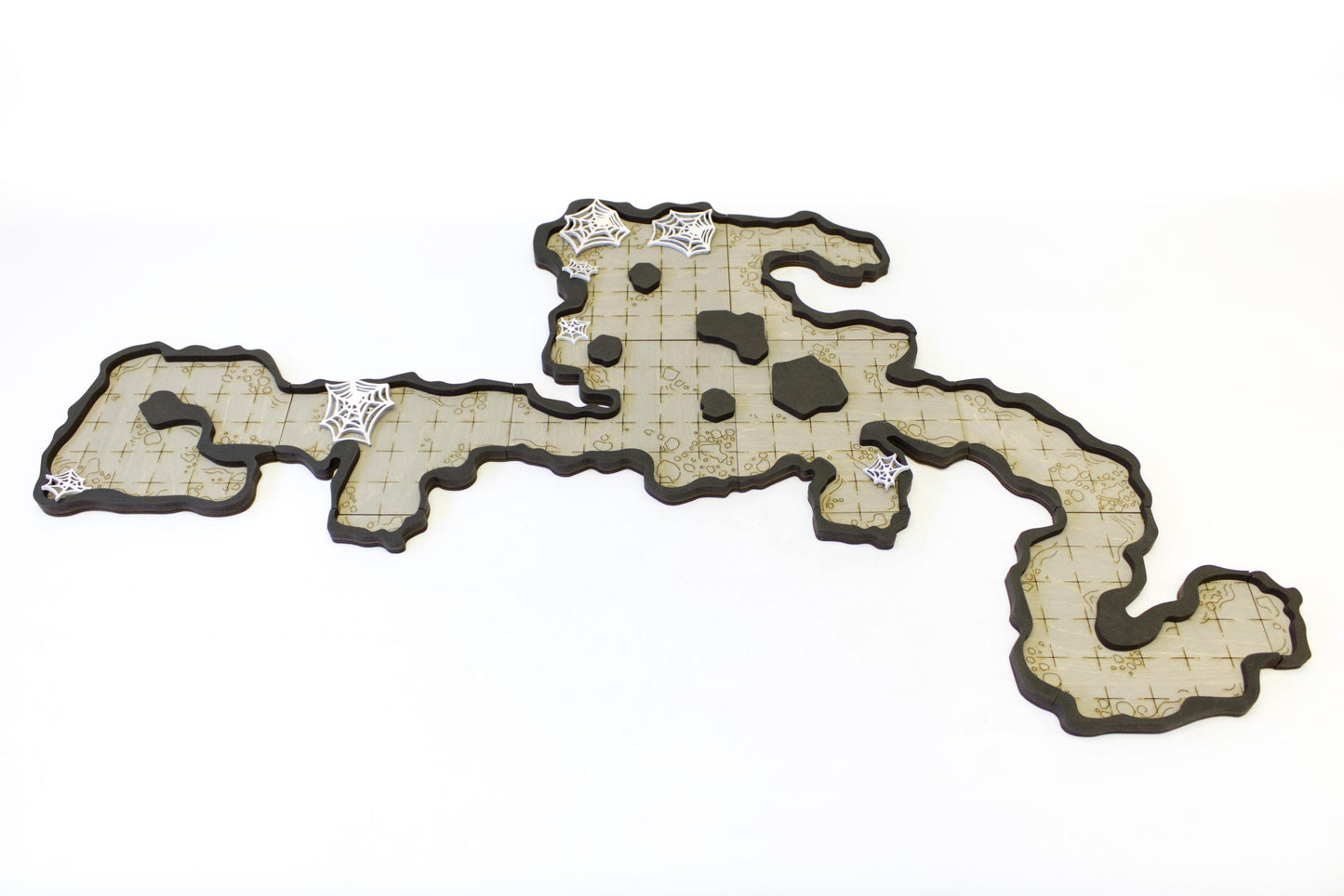 Caverns Dungeon Tile Bundle | Starter Set | Wooden Dungeon Tiles | Finished, Ready for Use | Modular | for TTRPGs like D&D, Pathfinder
