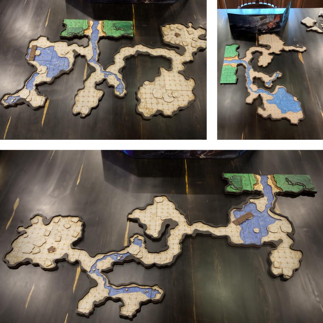 The Goblin Cave | 59-Piece Modular Dungeon Tile Set | Painted and Ready for Use in Your TTRPG Games Like D&D, Pathfinder, Daggerheart