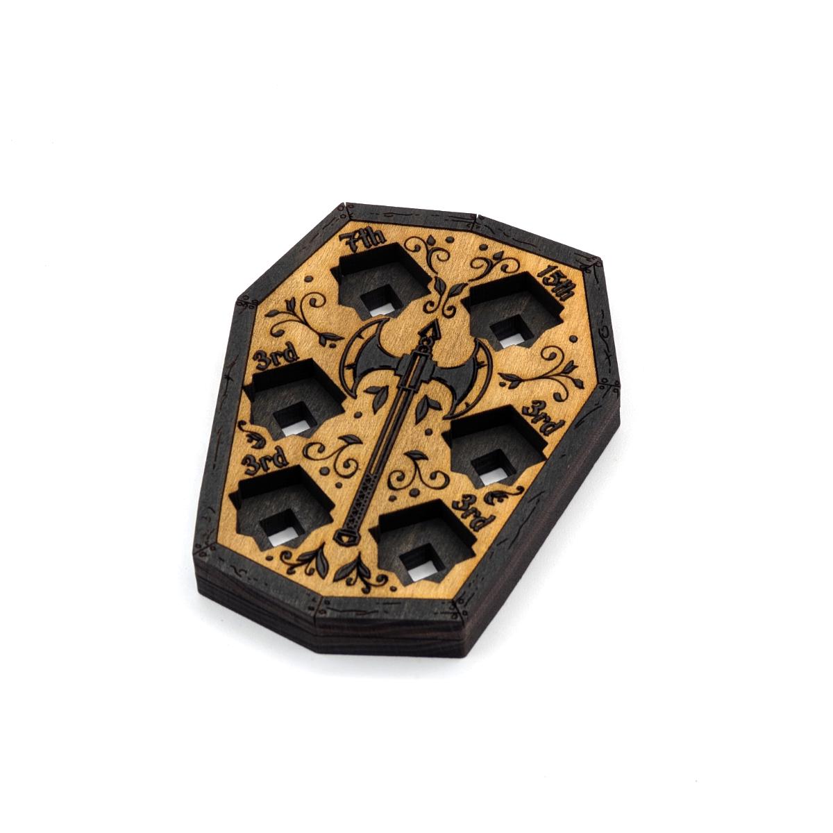 Superiority Dice Tracker for Battle Master Fighters | Updated Design! | Laser Cut Solid Wood, for D&D 5E