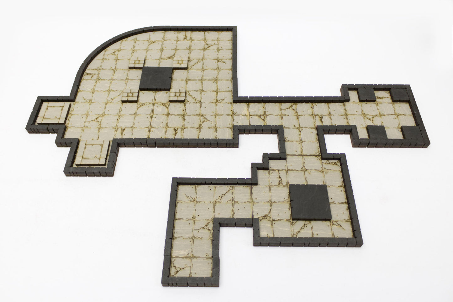 Dungeon Tile Bundle | Starter Set | Wooden Dungeon Tiles | Finished, Ready for Use | Modular | for TTRPGs like D&D, Pathfinder