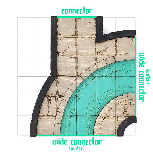Sewer - Wide-to-Connector - Corner 1-Exit A