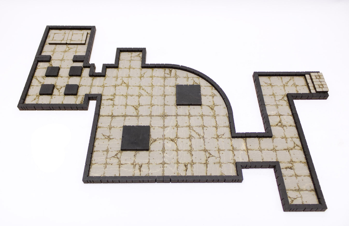 Dungeon Tile Bundle | Starter Set | Wooden Dungeon Tiles | Finished, Ready for Use | Modular | for TTRPGs like D&D, Pathfinder