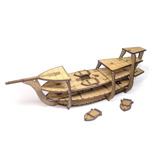 Magnetic Galleon Ship for TTRPGs like D&D, Pathfinder, Daggerheart | Painted, Ready for Use