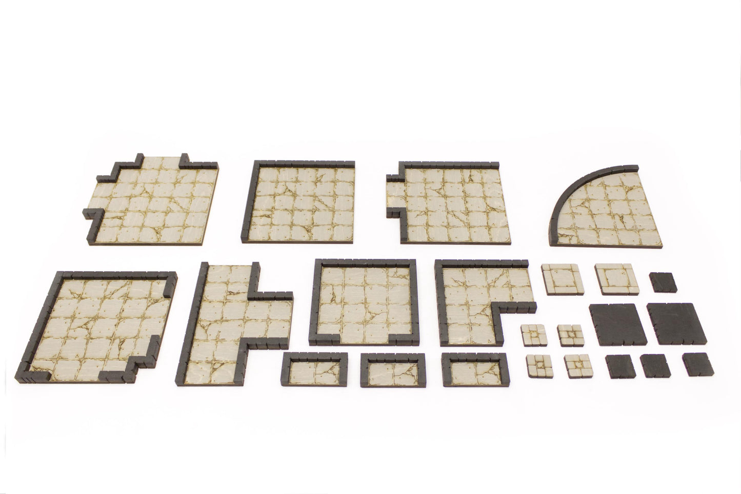 Dungeon Tile Bundle | Starter Set | Wooden Dungeon Tiles | Finished, Ready for Use | Modular | for TTRPGs like D&D, Pathfinder