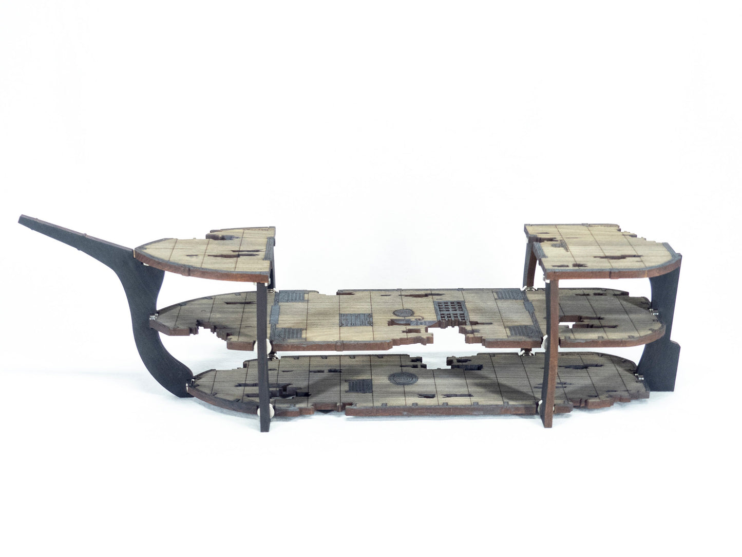 Magnetic Ghost Sailing Ship for TTRPGs like D&D, Pathfinder, Daggerheart | Painted, Ready for Use
