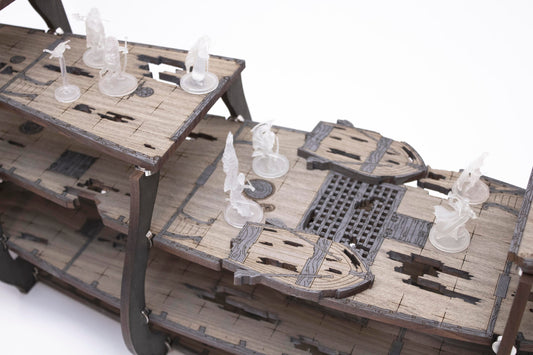 Magnetic Ghost Galleon Ship for TTRPGs like D&D, Pathfinder, Daggerheart | Painted, Ready for Use