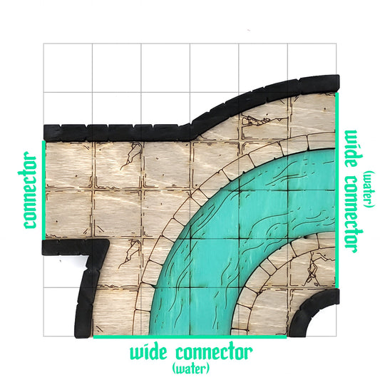 Sewer - Wide-to-Connector - Corner 1-Exit B