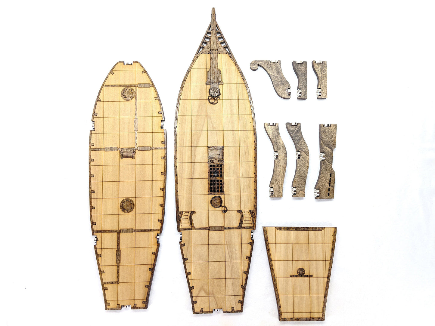 Magnetic Brigantine Ship for TTRPGs like D&D, Pathfinder, Daggerheart | Painted, Ready for Use