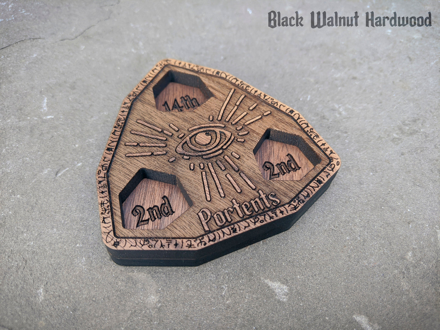 Portent Tracker // For Divination Wizards in D&D 5e // Layers of Solid Wood // Holds 3d20 // Remember Your Portents