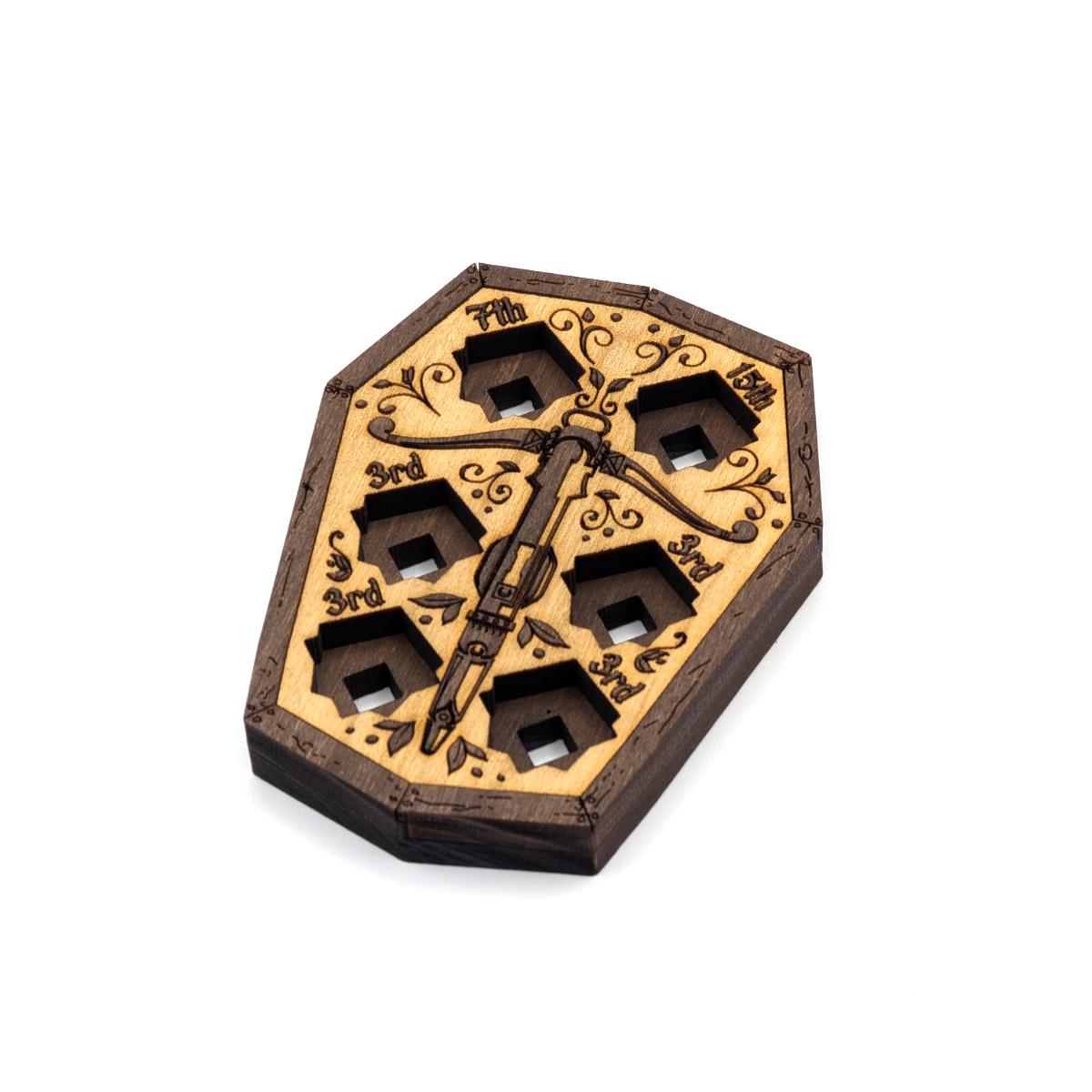 Superiority Dice Tracker for Battle Master Fighters | Updated Design! | Laser Cut Solid Wood, for D&D 5E