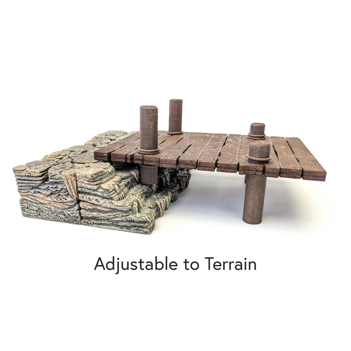 Legendary Dock Terrain Bundle for TTRPGs | 6" Grid System, Height Adjustable | Docks, Gangplanks, Ladders and Street Lamps | D&D, Pathfinder