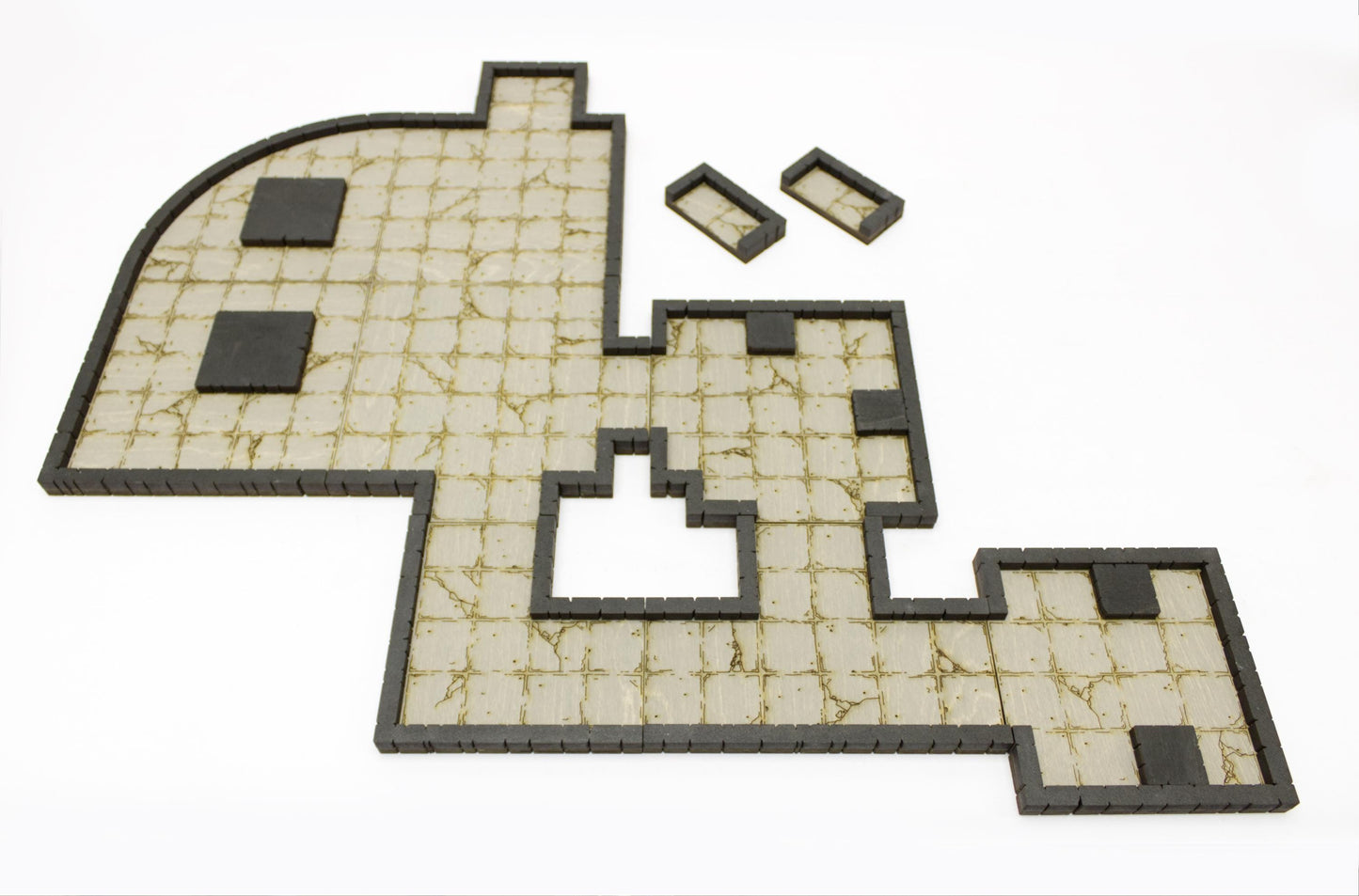 Dungeon Tile Bundle | Starter Set | Wooden Dungeon Tiles | Finished, Ready for Use | Modular | for TTRPGs like D&D, Pathfinder