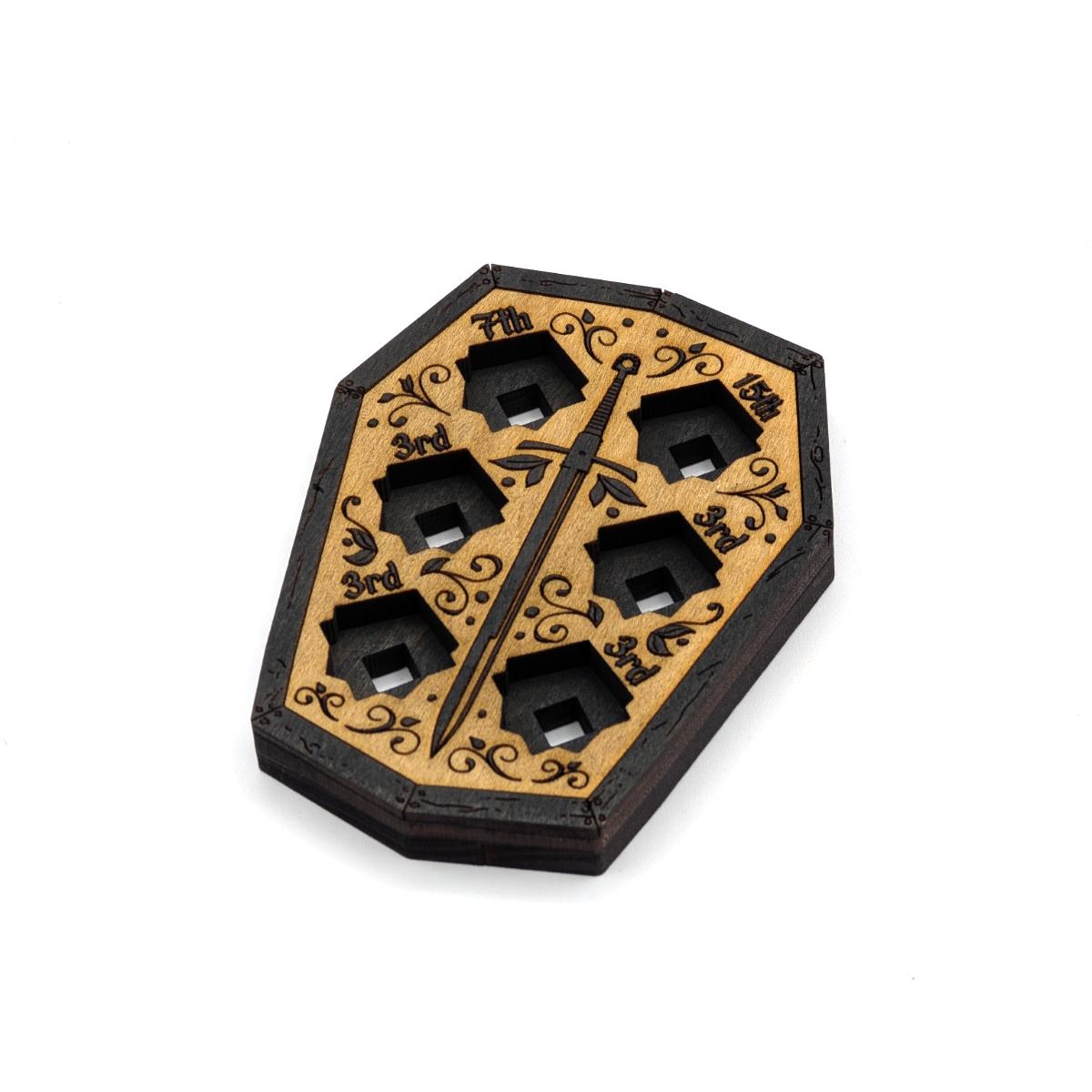 Superiority Dice Tracker for Battle Master Fighters | Updated Design! | Laser Cut Solid Wood, for D&D 5E