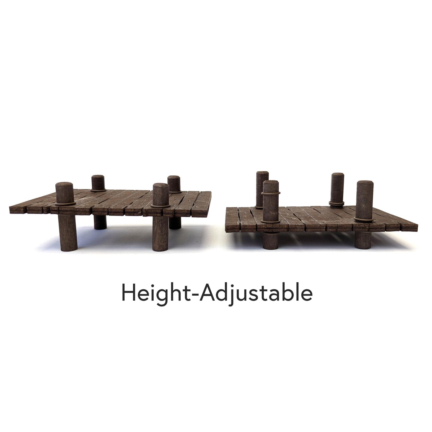 Legendary Dock Terrain Bundle for TTRPGs | 6" Grid System, Height Adjustable | Docks, Gangplanks, Ladders and Street Lamps | D&D, Pathfinder