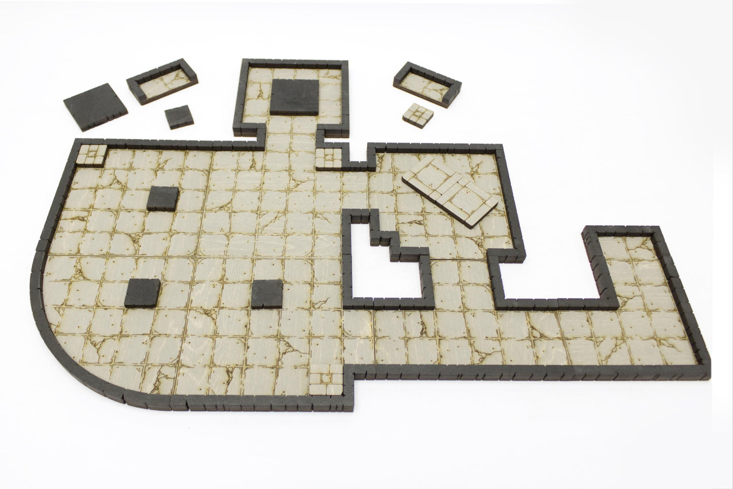 Dungeon Tile Bundle | Starter Set | Wooden Dungeon Tiles | Finished, Ready for Use | Modular | for TTRPGs like D&D, Pathfinder