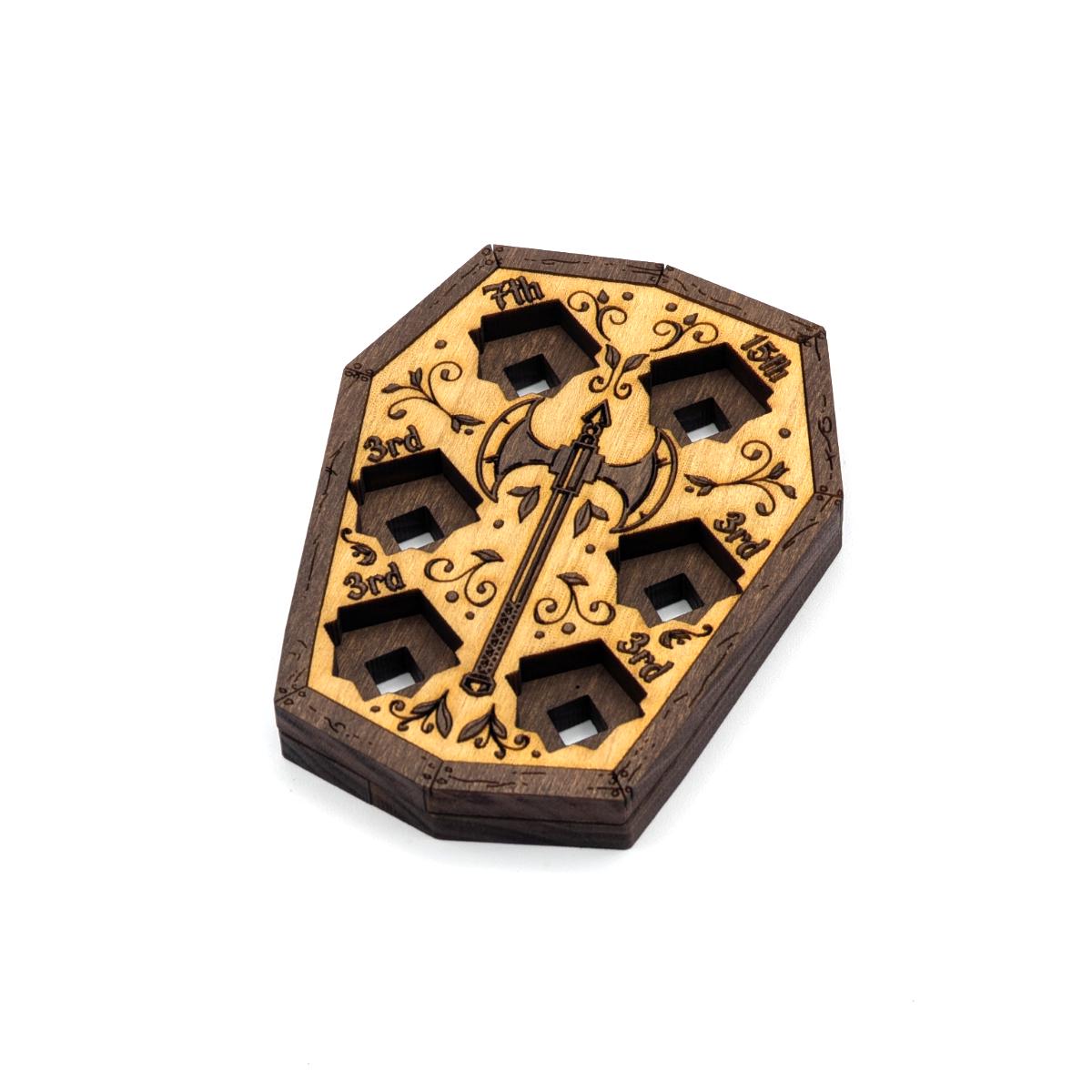 Superiority Dice Tracker for Battle Master Fighters | Updated Design! | Laser Cut Solid Wood, for D&D 5E